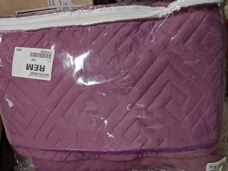 alcove Reversible Coverlet Set - Purple King