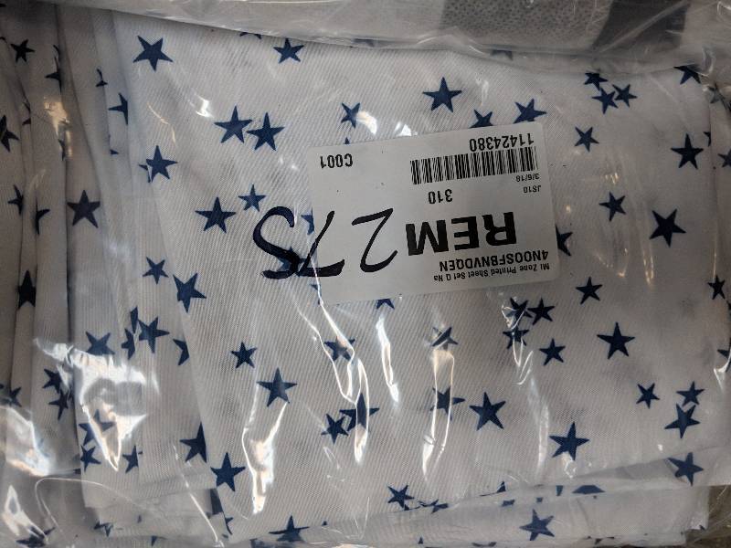 MiZone Stars Printed Microfiber Sheet Set - Navy Queen
