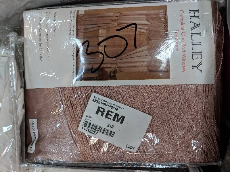McLeland Design Halley 56 x 84 6-Pc. One-Rod Drapery Sets - Mauve