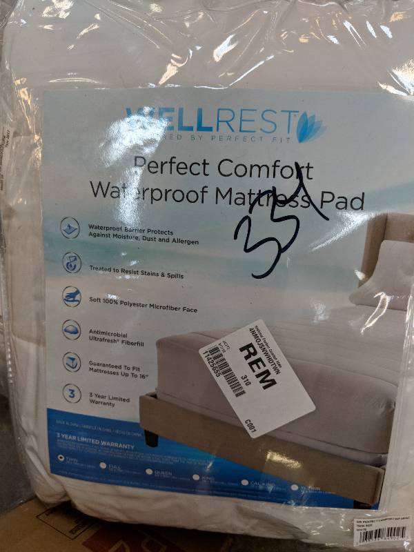 WellRest Perfect Comfort Waterproof Mattress Pad - Twin