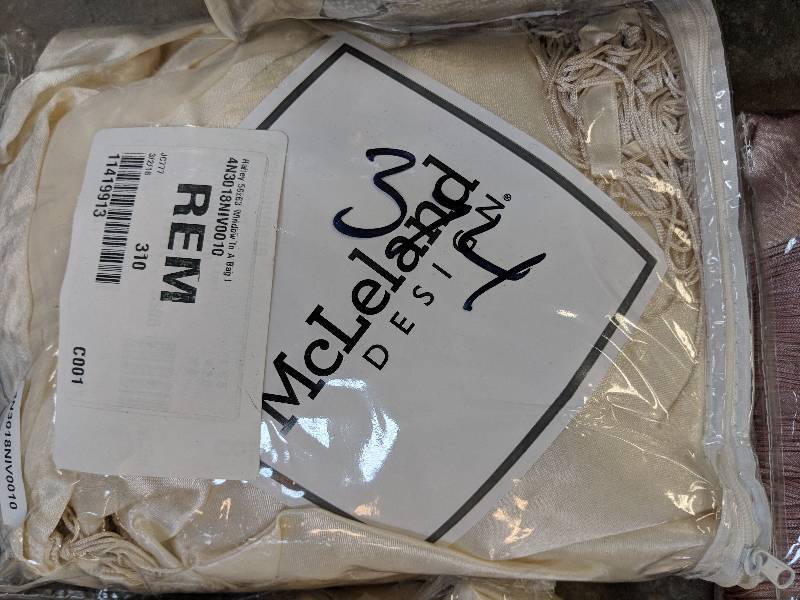 McLeland Design Halley 56 x 63 6-Pc. One-Rod Drapery Set - Ivory