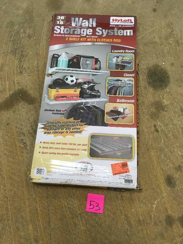 lot 53 image: Hyloft Wall Storage System 36 x 18