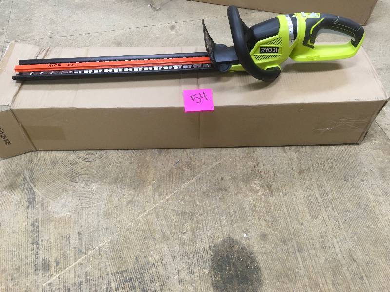 lot 54 image: Ryobi ONE 22 In 18 Volt Lithium Ion Cordless Hedge Trimmer Grass Garden