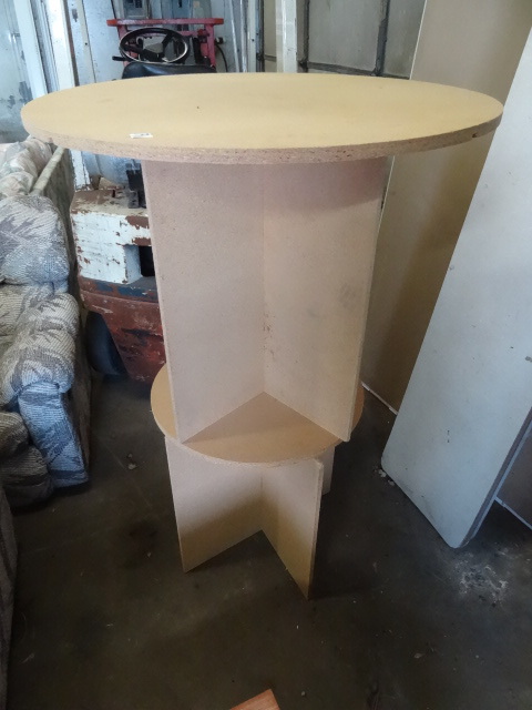 2 round unfinished tables. Great fo...