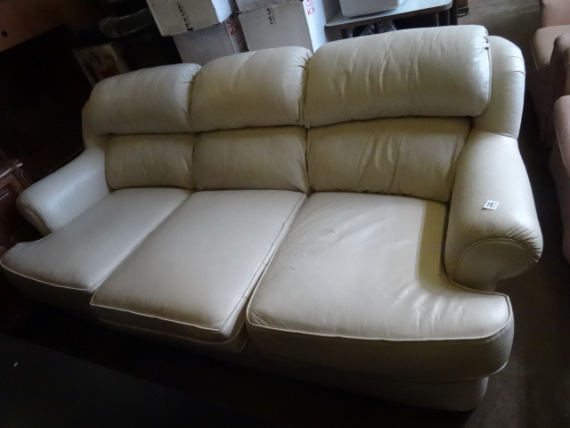 Full size leather sofa. Buyer loads...