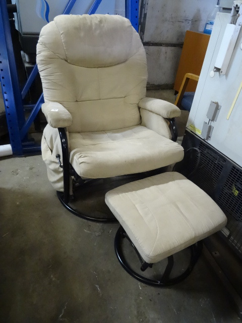Glider rocker with foot rest. Buyer...