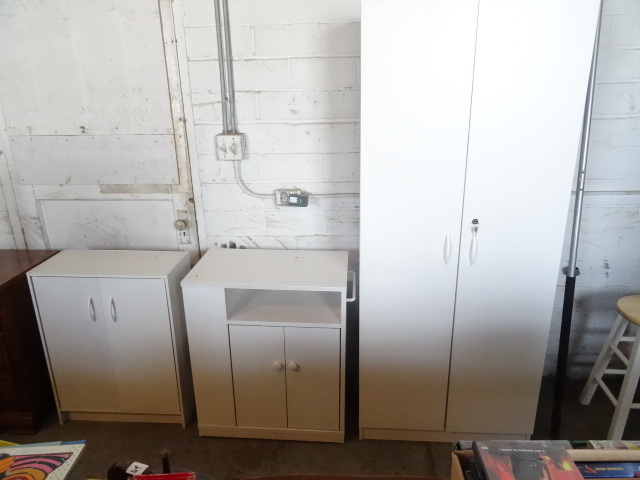 3 piece cabinet set. 2 drawer locki...