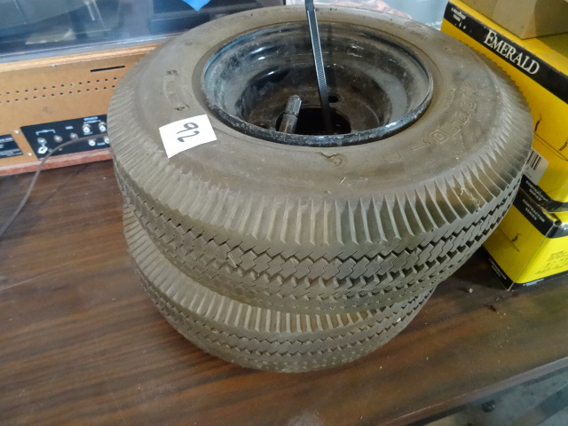 4.103.50 soid filled tires. Qty 2....