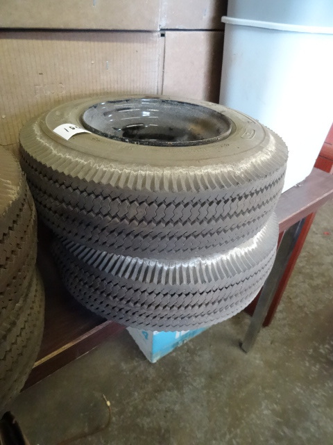 4.103.50 soid filled tires. Qty 2....