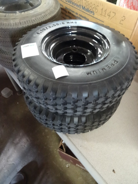 4.103.50-6 solid filled tires. 3 h...