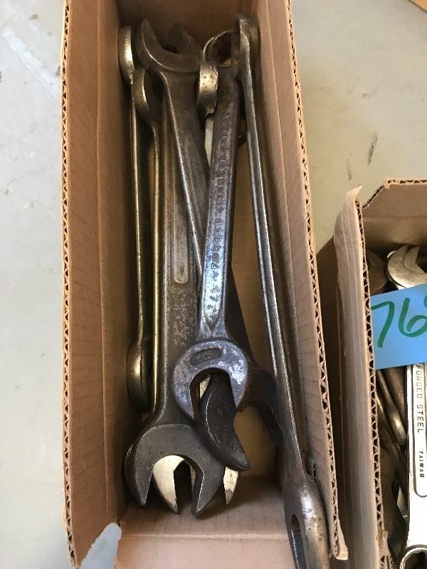 lot 768 image: BOX OF MSC. COMBINATION WRENCHES