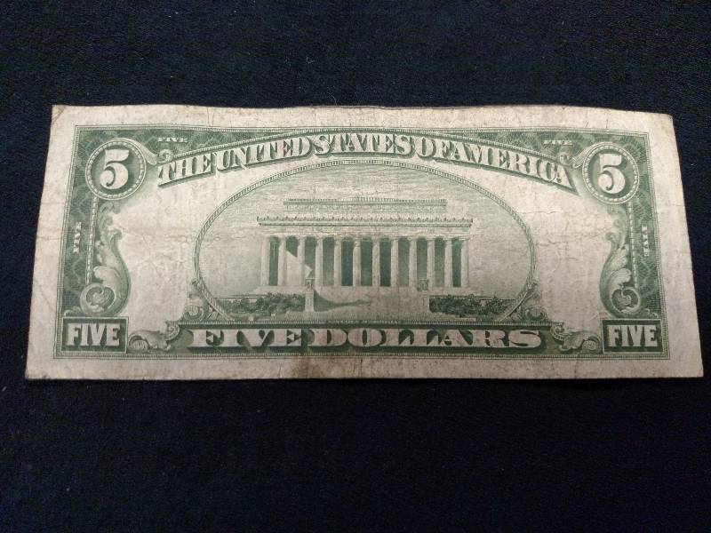 1934 A Five Dollar Silver Certifica...
