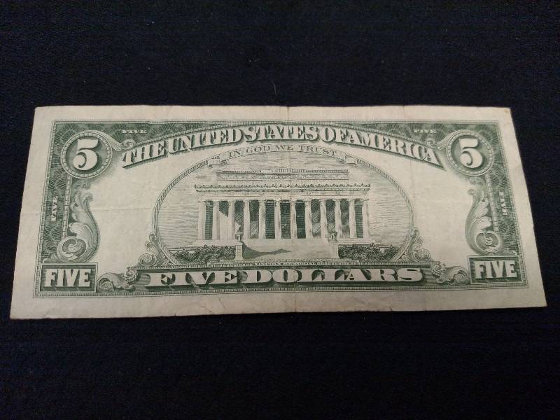 1963 Five Dollar Red Seal Note...