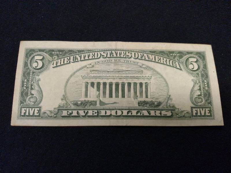 1963 Five Dollar Red Seal Note...