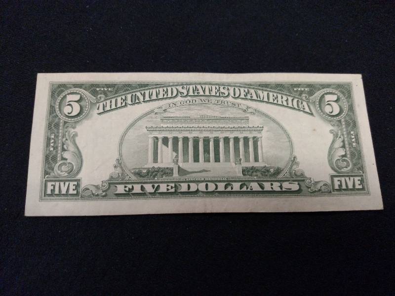 1963 Five Dollar Red Seal Note...