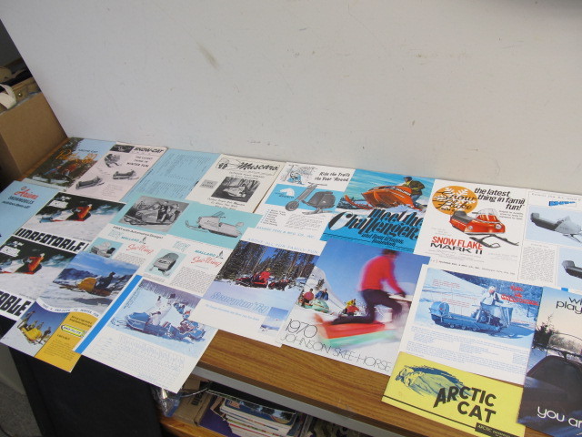 lot 111 image: Large Lot of Vintage Snowmobile Advertising Dealer Brochures