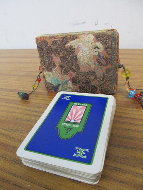 lot 151 image: Original 1920s SURE TO RISE Baking Powder Advertising Playing Cards