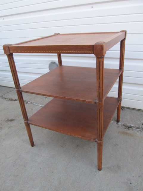 lot 167 image: Vintage Inlaid Tiered Table by Mersman