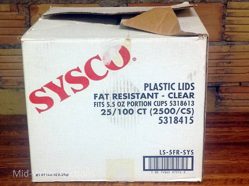 Case Portion Cup Plastic Lids