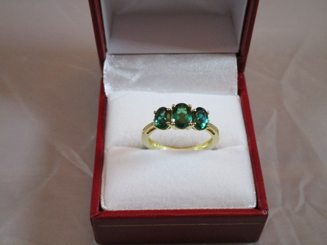 2.02ct Emerald Diamond Ring 10kt Yellow Gold