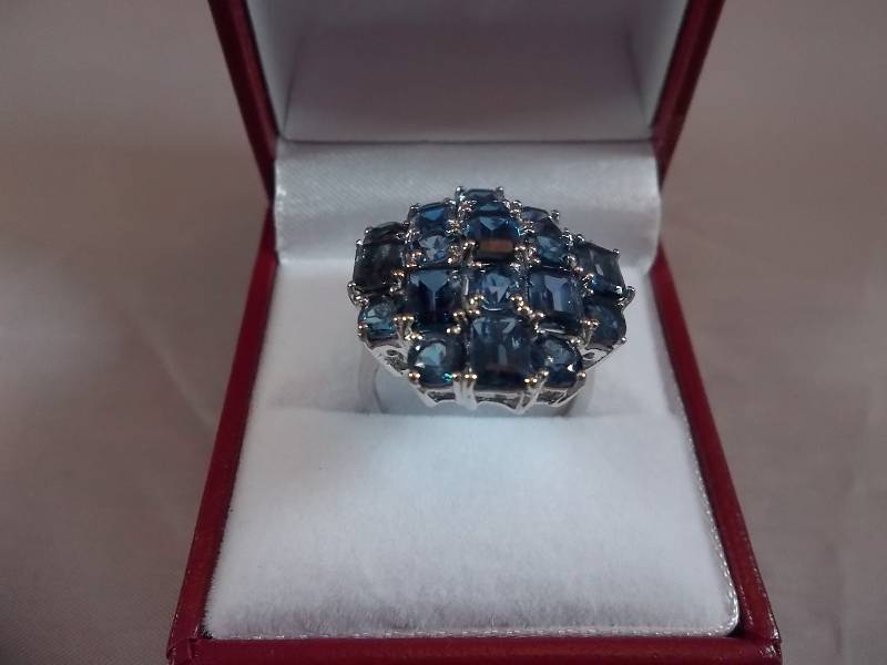 8.48ct Genuine London Topaz Ring