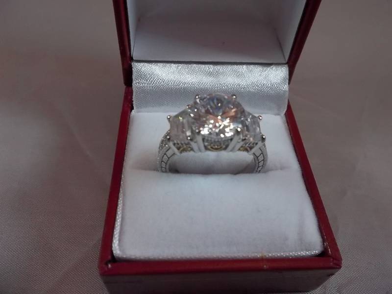 5.88ct White Sapphire Solitaire Ring
