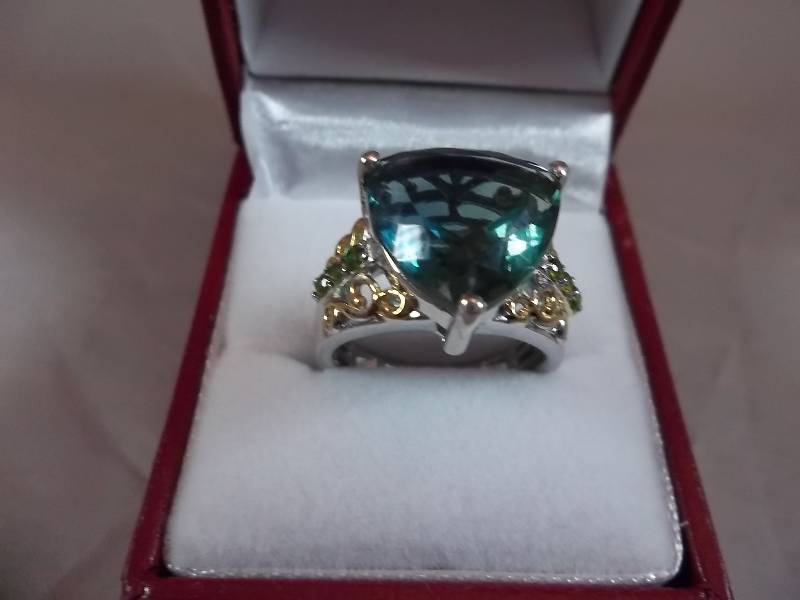 6.12ct Green Amethyst & Peridot Ring