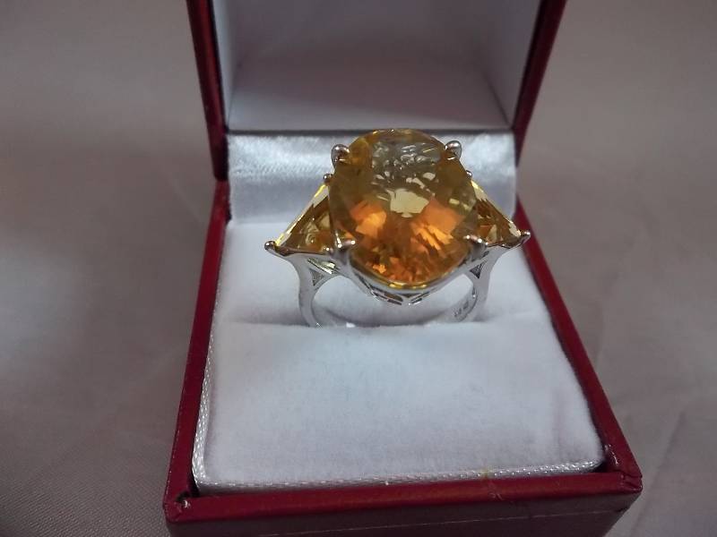 10.24ct Genuine Citrine Ring