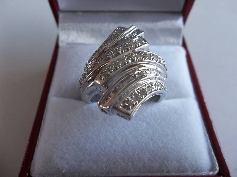 Large Diamond Baguette Dinner Ring