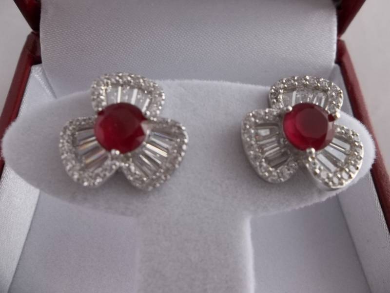 3.48ct Ruby Estate Earrings