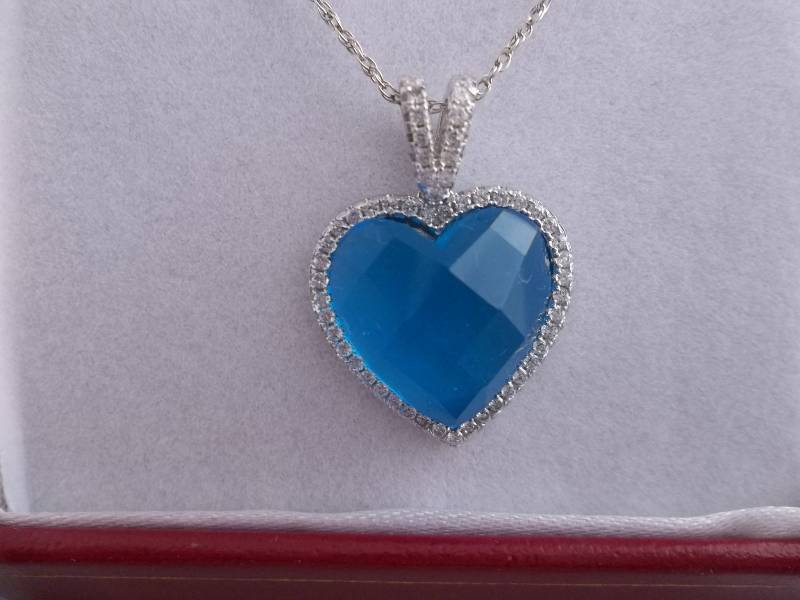 Blue Topaz Sweetheart Necklace