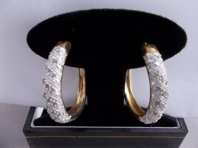 Diamond Hoop Earrings