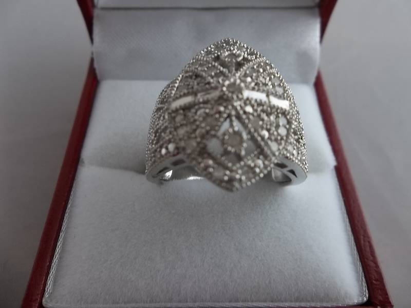 Large Diamond Dinner Ring