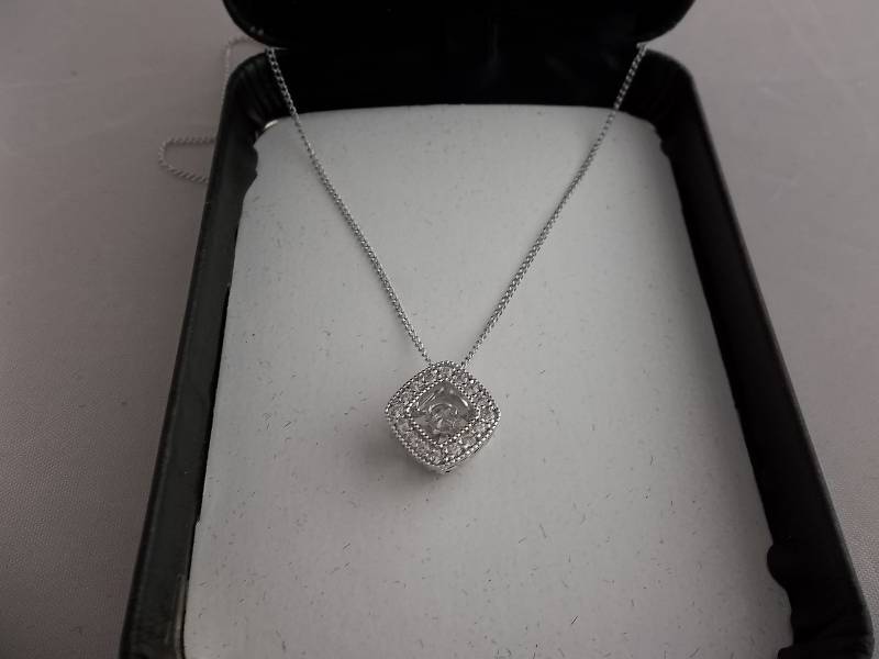 White Sapphire Estate Necklace