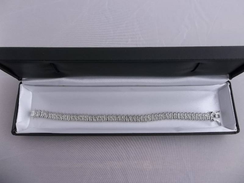 Large Diamond Tennis Bracelet