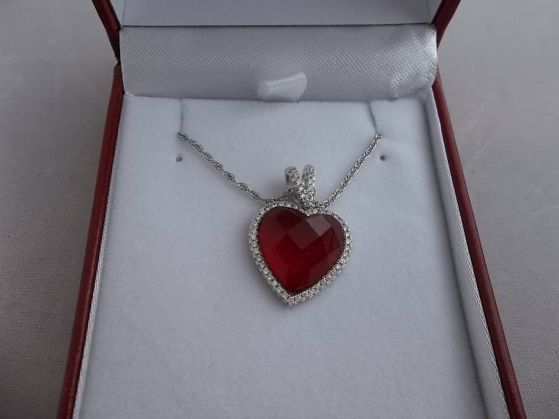 4ct Ruby Sweetheart Necklace