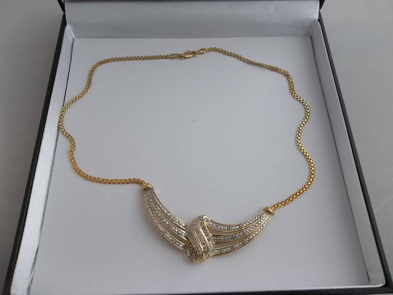 Large Rolex Style Diamond Necklace