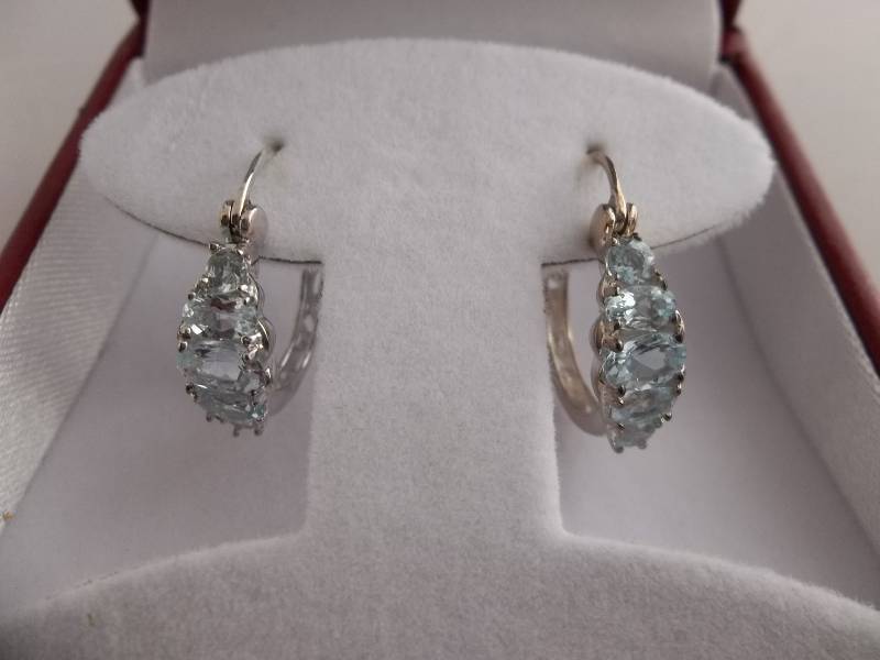 Aquamarine Anniversary Earrings