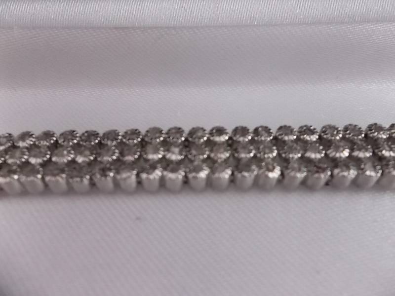 Large Diamond Tennis Bracelet