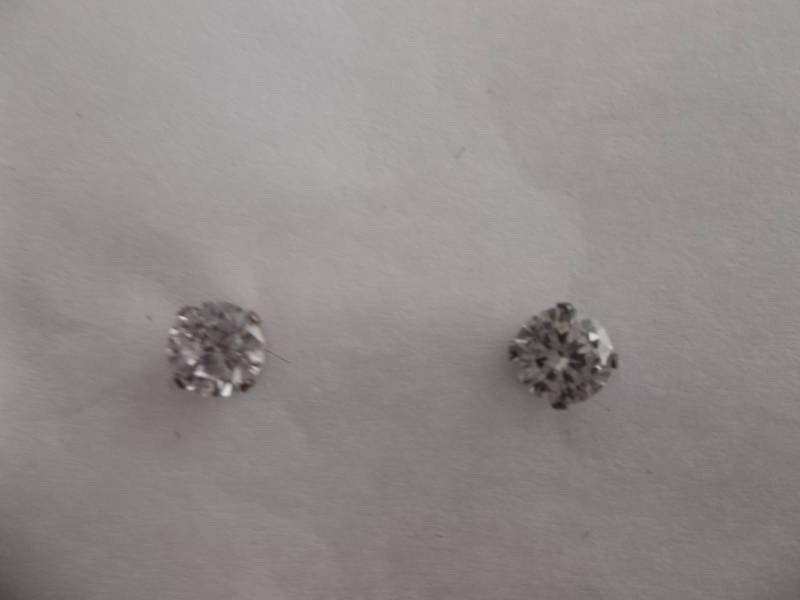 2ct White Sapphire Solitaire Earrings