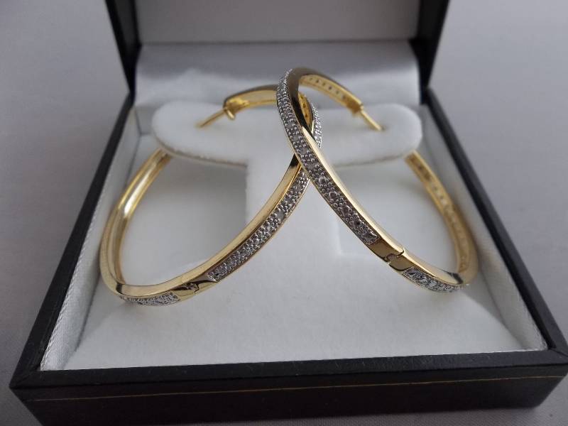 Diamond Hoop Earrings