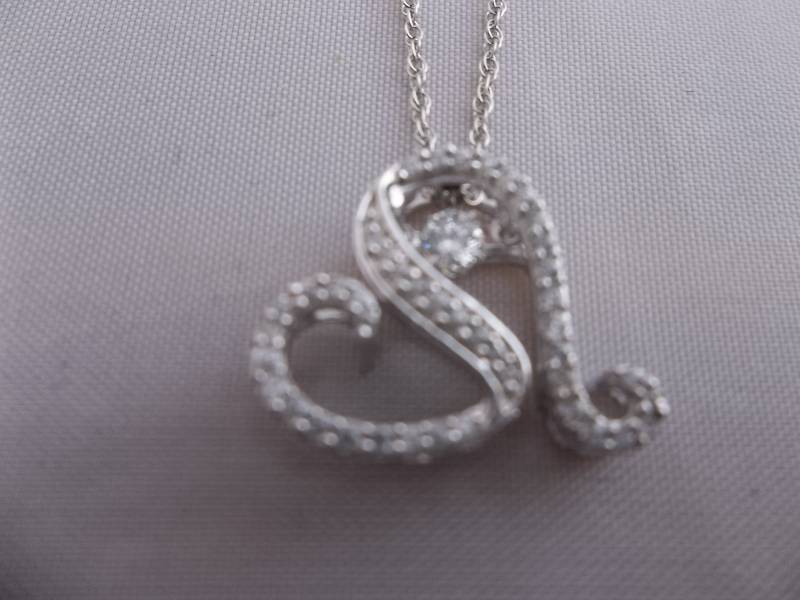White Sapphire Heart Necklace