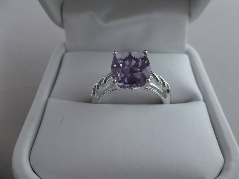 3ct Genuine Amethyst Dinner Ring