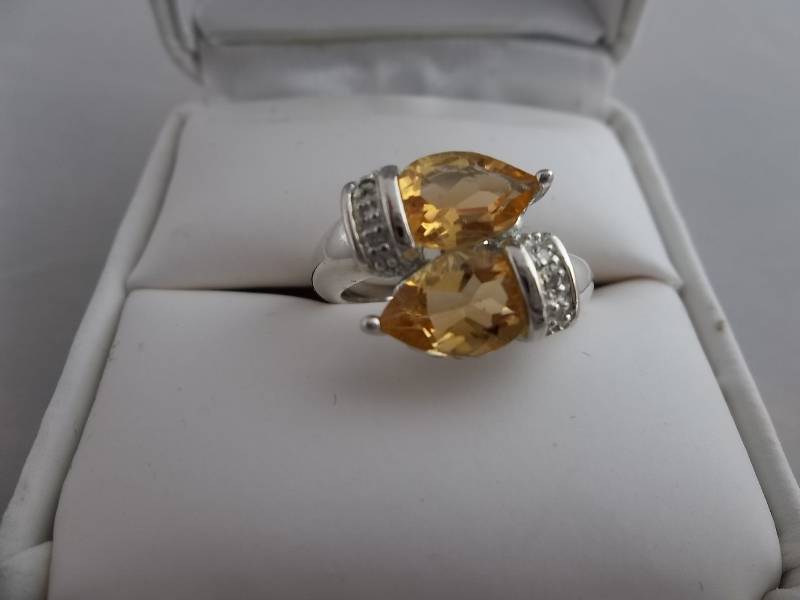 Genuine Citrine Estate Ring