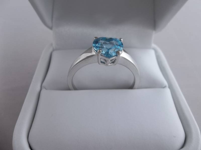 Blue Topaz Sweetheart Ring
