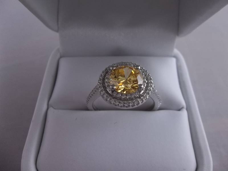 3ct Yellow Sapphire Ring
