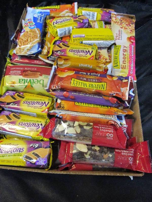 lot 45 image: Shelf Pulled Candy Breakfast, Snack and Protein Bars