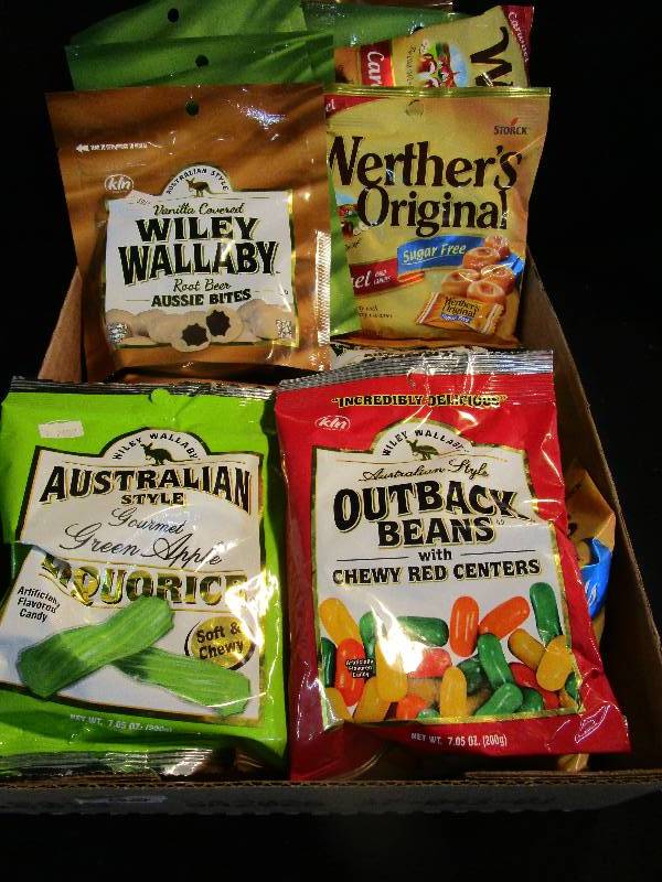 lot 82 image: Shelf Pulled Candy Licorice, Werthers and Jelly Beans