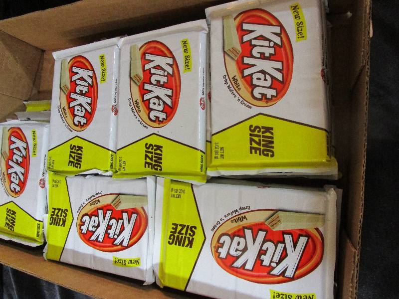 lot 87 image: Shelf Pulled Candy White Chocolate Kit Kat