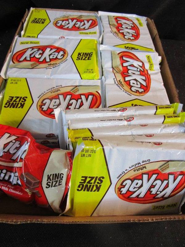 lot 88 image: Shelf Pulled Candy White Chocolate Kit Kat